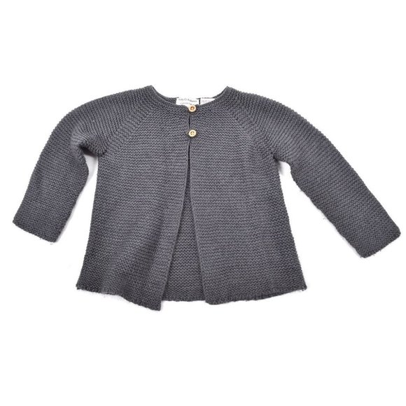 Zara Shirts & Tops Zara Baby Girl Knit Grey Cardigan Size 824m